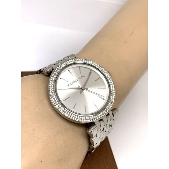 Michael Kors Women's Watch MK3190 Darci Quartz Silver Tone Stainless Steel Glitz - Picture 6 of 14